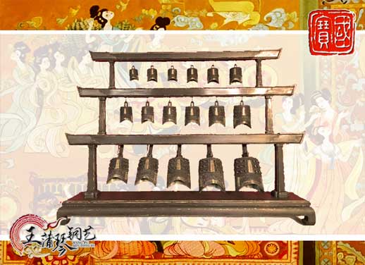 山東客戶(hù)定制17件古編鐘，迎賓編鐘古樂(lè)