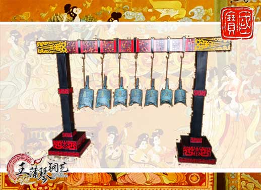 7件編鐘，觀賞裝飾編鐘，可發(fā)音編鐘